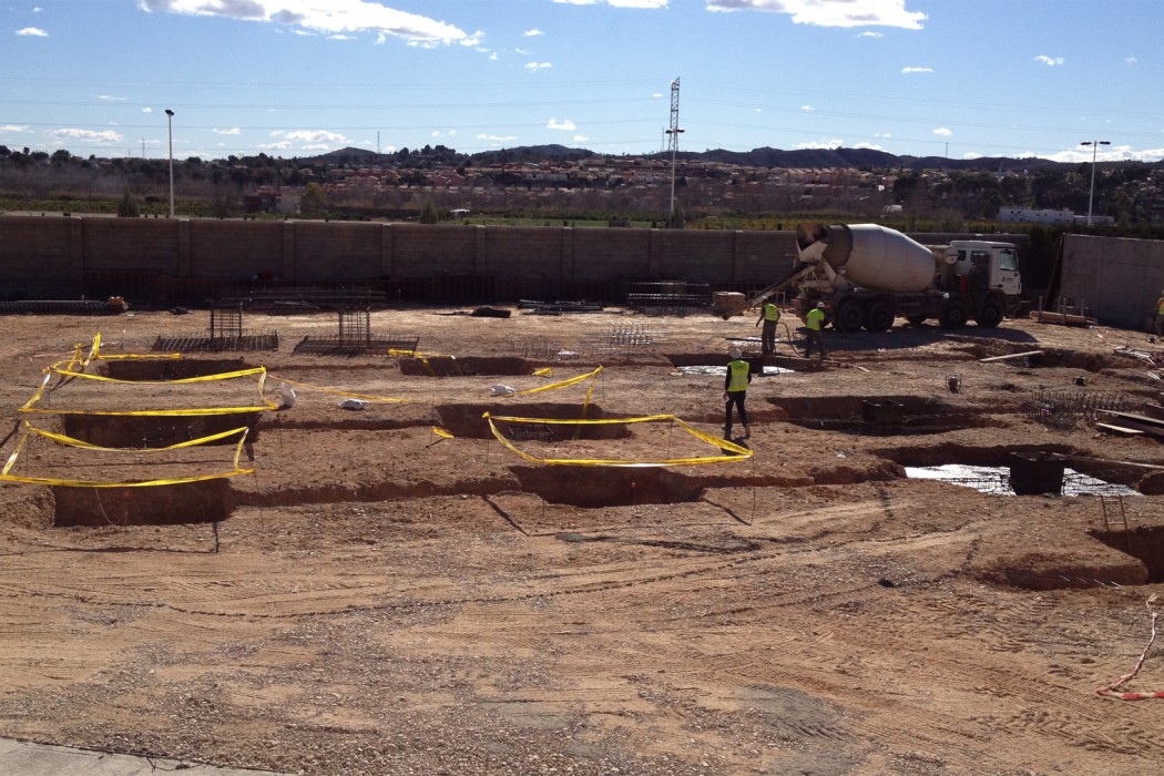 Fase de excavación y cimentación